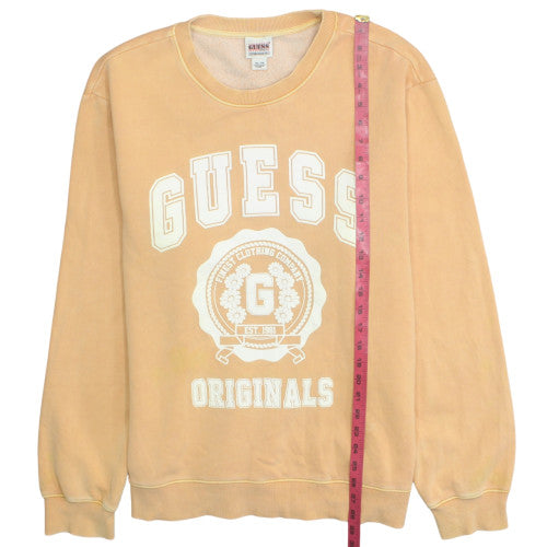 Guess Originals Womens Beige Crew Neck Pullover Sweatshirt XL