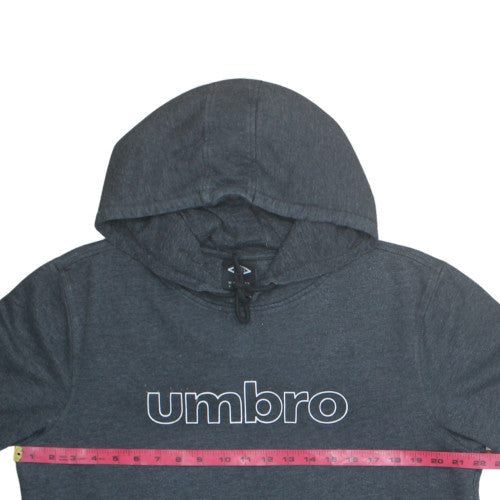 Umbro Men’s Grey Pullover Hoodie L Fleece Sportswear