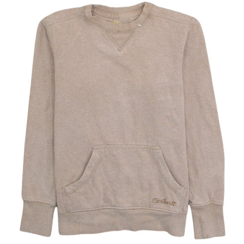 Carhartt Womens Beige Pullover Sweatshirt XS Cotton Blend Casual