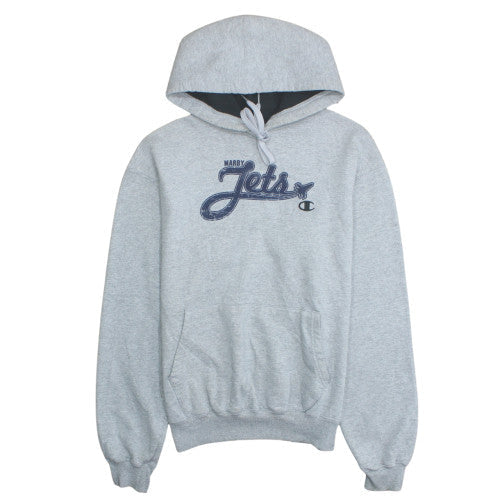 Champion Men's Grey Pullover Hoodie Medium Graphic Sportswear