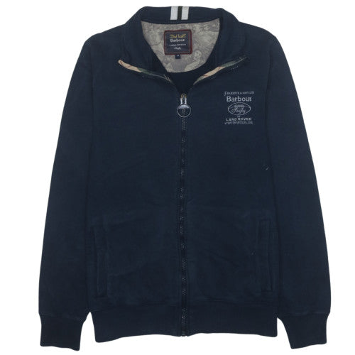 Barbour for Land Rover Men's Blue M Track Jacket Full Zip Rugby Style