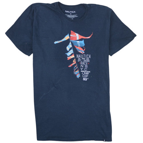 Nautica Men's Navy Blue XL Graphic Cotton Crew Neck T-Shirt