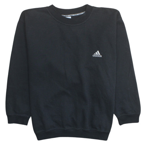 Adidas Men's Black Crew Neck Sweatshirt Size L Classic Pullover