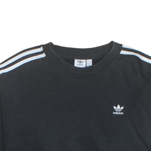 Adidas Womens Black Size 14 Crew Neck Pullover Sweatshirt