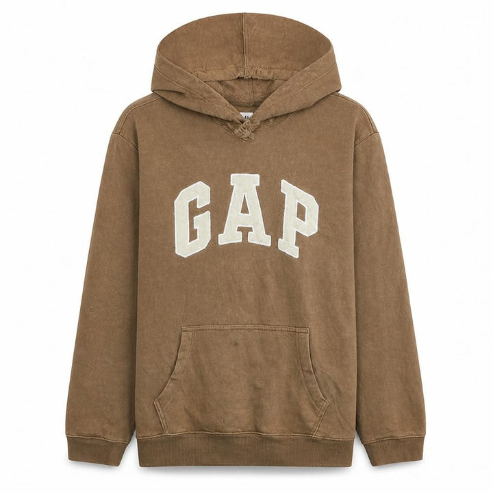 Gap Womens Brown Pullover Hoodie Large Cotton Blend Casual