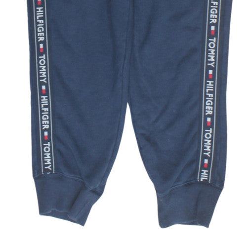 Tommy Hilfiger Men's Blue Jogger Sweatpants L Logo Tape Casual