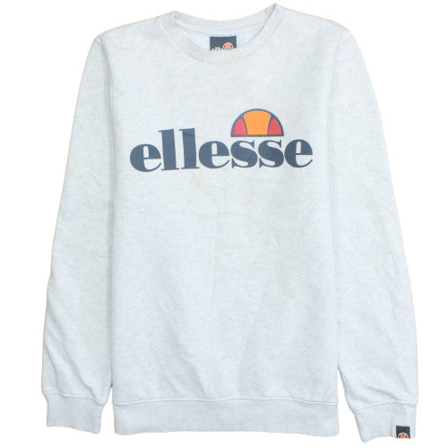 Ellesse Boys Grey Crew Neck Pullover Sweatshirt 13-14 Years Logo Print