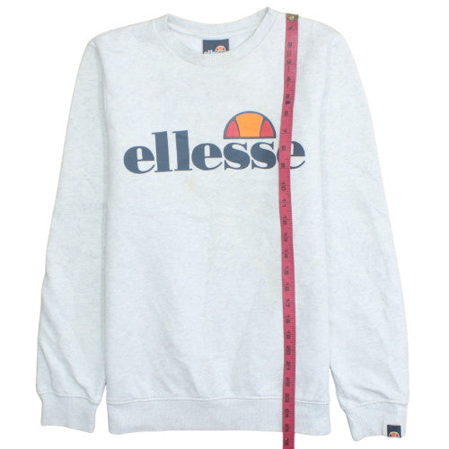 Ellesse Boys Grey Crew Neck Pullover Sweatshirt 13-14 Years Logo Print