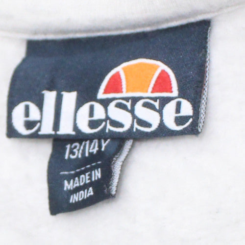 Ellesse Boys Grey Crew Neck Pullover Sweatshirt 13-14 Years Logo Print