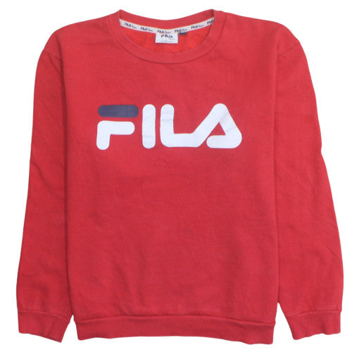 FILA Classics Women's Red Crew Neck Pullover Sweatshirt L