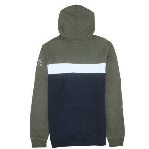 Rip Curl Boys Khaki Black Pullover Hoodie Size 16 Cotton Blend Surf Style