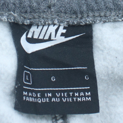 Nike Men Grey L Cargo Jogger Sweatpants Cotton Blend