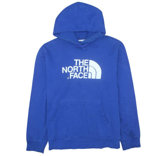 The North Face Men Blue Pullover Hoodie Large Cotton Blend Casual
