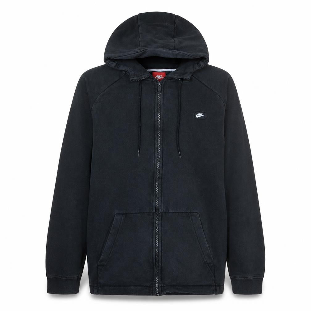 Nike Men's Black Full Zip Hoodie L Sports Fleece Sweatshirt