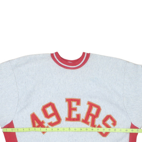 Salem Sportswear Men's Grey Red 49ers Montana 16 Crew Neck Sweatshirt XL