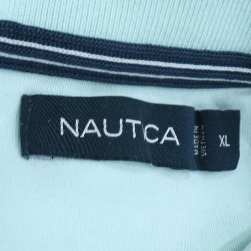 Nautica Men's Blue XL Cotton Short Sleeve Polo Shirt