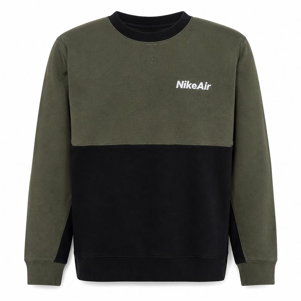 Nike Air Men's Green Black Crew Neck Sweatshirt XL Regular Fit