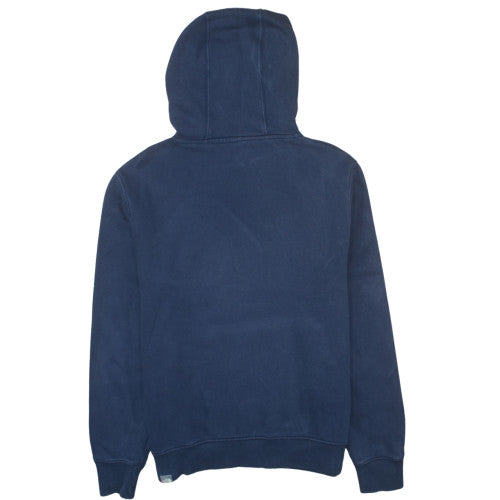 The North Face Men's Blue Pullover Hoodie Medium Cotton Logo