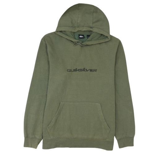 Quiksilver Men's Green Pullover Hoodie XL Fleece Logo Casual