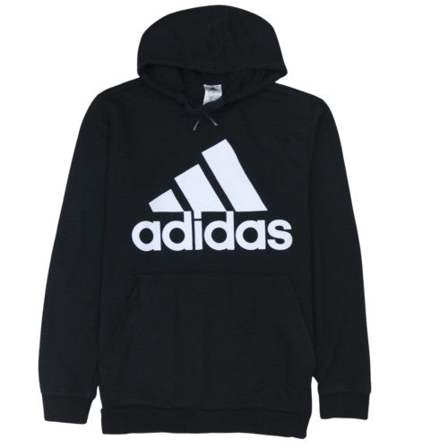 Adidas Men’s Black Pullover Hoodie L Logo Fleece Sweatshirt
