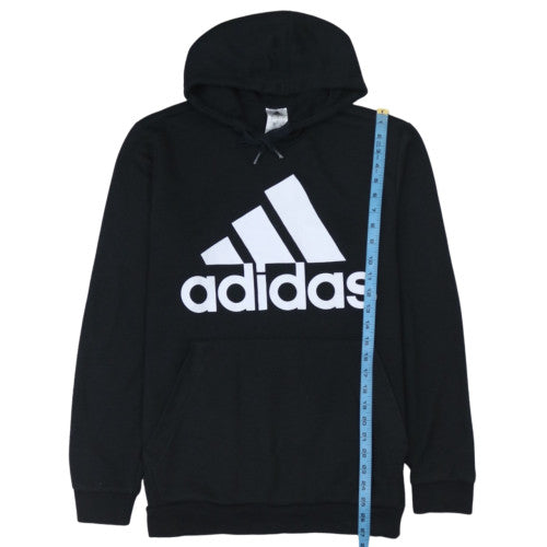 Adidas Men’s Black Pullover Hoodie L Logo Fleece Sweatshirt