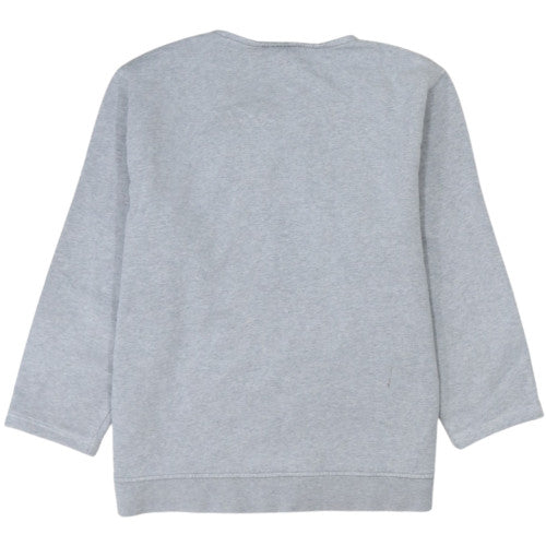 Lacoste Sport Womens Grey Pullover Sweatshirt Size M Cotton Blend Logo Classic Fit