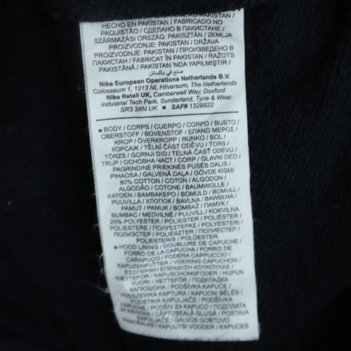 Nike Men's Black Full Zip Hoodie Sweatshirt M Cotton Blend