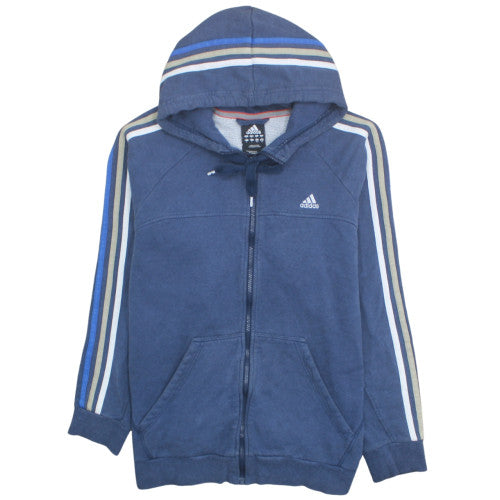 Adidas Men's Blue Full Zip Hoodie L Sports Fleece Jacket