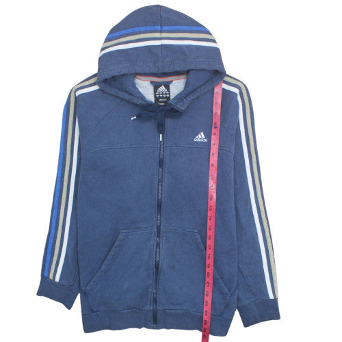 Adidas Men's Blue Full Zip Hoodie L Sports Fleece Jacket