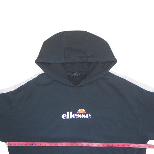 Ellesse Womens Black Hoodie Size 26 Pullover Hooded Sweatshirt