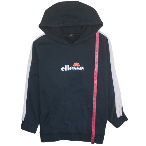 Ellesse Womens Black Hoodie Size 26 Pullover Hooded Sweatshirt