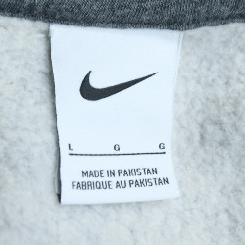 Nike Men's Grey Full Zip Hoodie L Fleece Sports Sweatshirt
