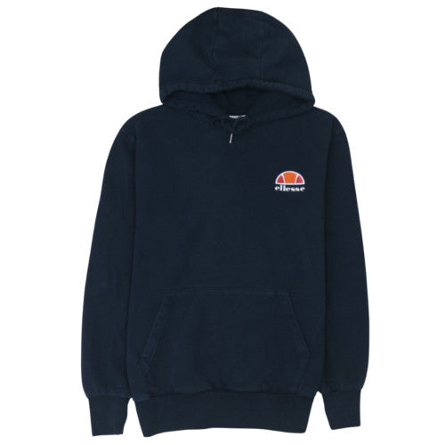 Ellesse Mens Blue Pullover Hoodie Size L Logo Fleece Sweatshirt