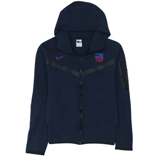 Nike Men's Blue Full Zip Hoodie M Barcelona Sportswear