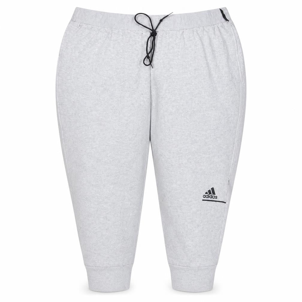 Front view of Adidas Women's Grey 3XL Jogger Trousers with Drawstring Waist
