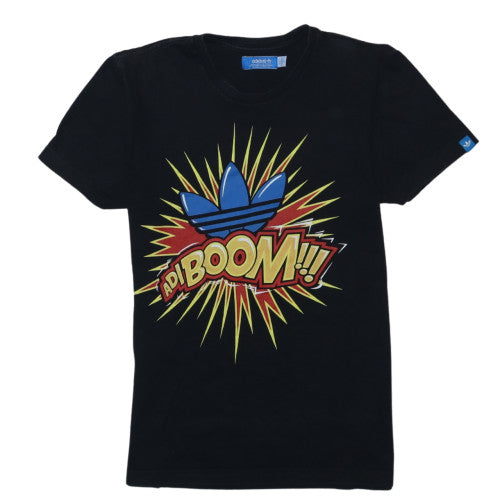 Adidas Women's Black Graphic Boom T-Shirt Size S Casual