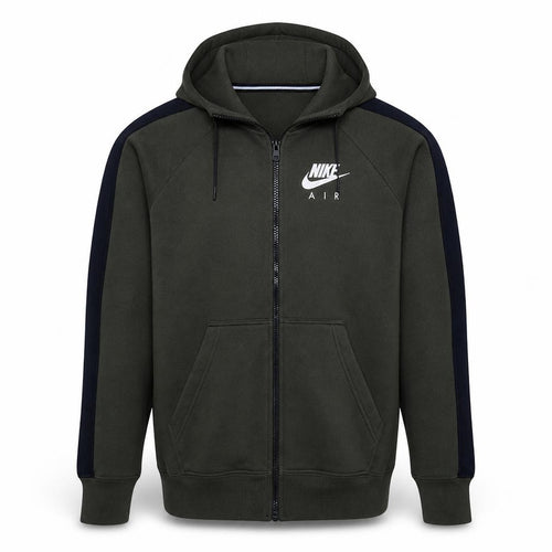 Nike Air Men's Green Full Zip Hoodie M Sportswear Fleece