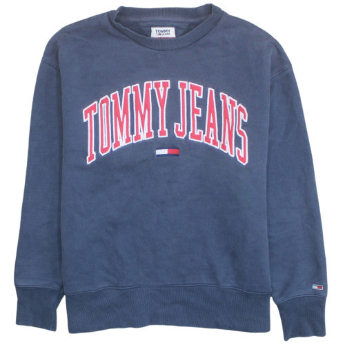Tommy Jeans Men's Blue L Pullover Sweatshirt Crew Neck Logo