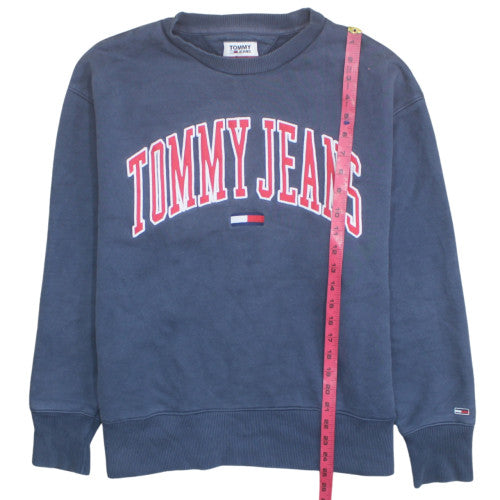 Tommy Jeans Men's Blue L Pullover Sweatshirt Crew Neck Logo