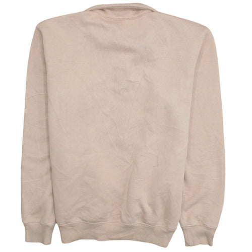 Champion Women Beige Small 1/4 Zip Pullover Sweatshirt Fleece Lined