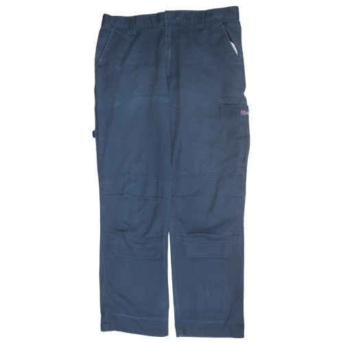 Dickies Men's Navy Cargo Work Trousers Size 36R Cotton Blend