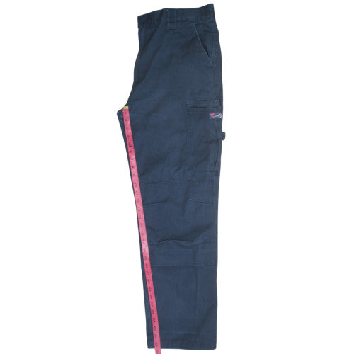 Dickies Men's Navy Cargo Work Trousers Size 36R Cotton Blend