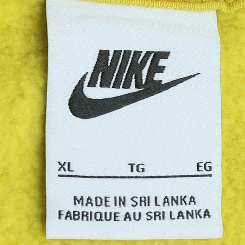 Nike Men’s Yellow Pullover Hoodie XL Fleece Sweatshirt