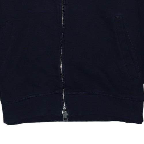 Armani Jeans Men's Black Full Zip Hoodie L Classic Logo Cotton