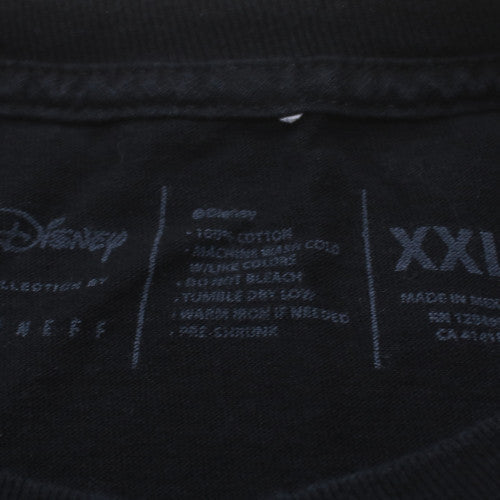 Disney x Neff Unisex Black Mickey Mouse 2XL Cotton Graphic T-Shirt
