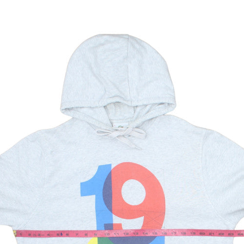 Lacoste Men's Grey Graphic Pullover Hoodie Size XL Sports Style