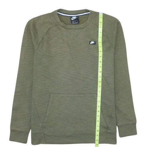 Nike Men's Green M Pullover Crew Neck Logo Sweatshirt