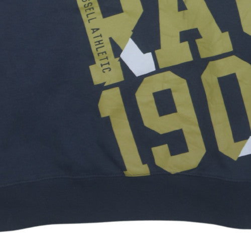 Russell Athletic Men's Blue 2XL Pullover Sweatshirt with Logo Print