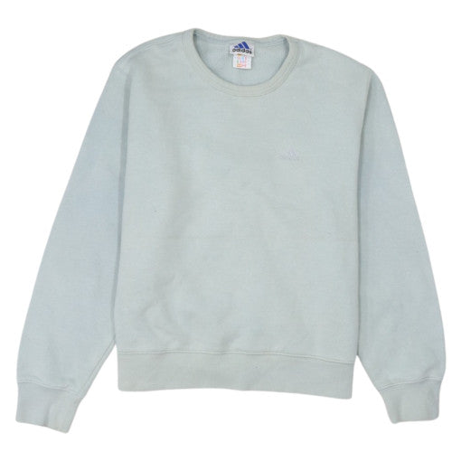 Adidas Women’s Light Blue Crew Neck Pullover Sweatshirt Size 14