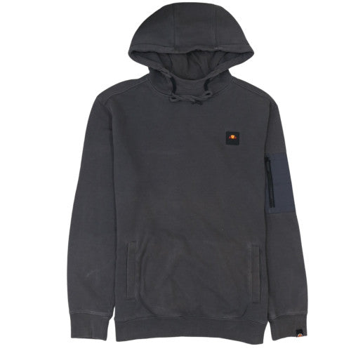 Ellesse Mens Black Pullover Hoodie M Cotton Blend Drawstring Pocket